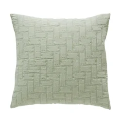 Housse coussin, oreiller tissé en polyester jacquard floqué CL.LADRI vert