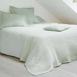 Housse coussin, oreiller tissé en polyester jacquard floqué CL.LADRI vert