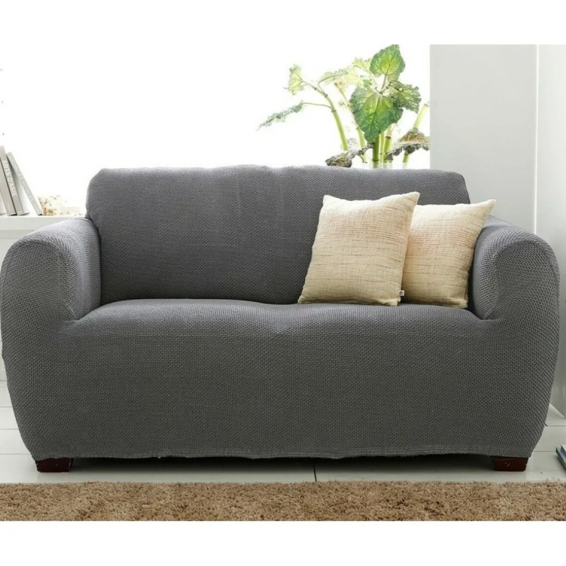 Housse de canapé bi-extensibles - Gris