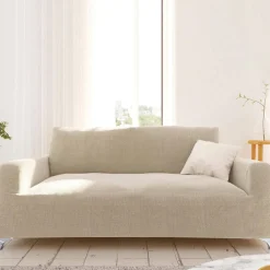 Housse de Canapé Extensible tissé jacquard DORIAN Crème
