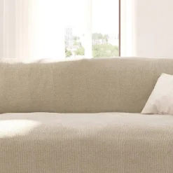 Housse de Canapé Extensible tissé jacquard DORIAN Crème