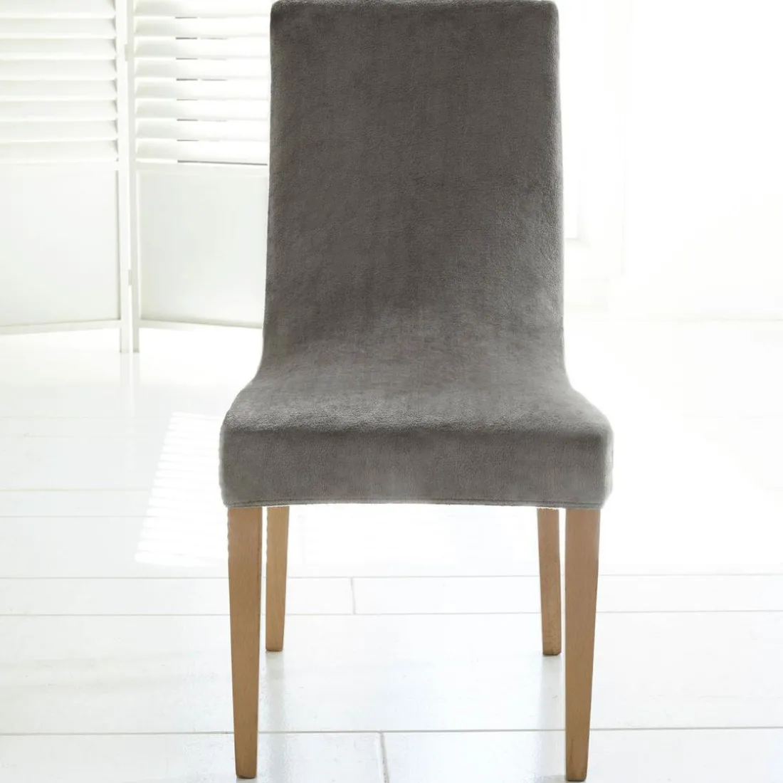 Housse de chaise Extensible AME POLAR Gris