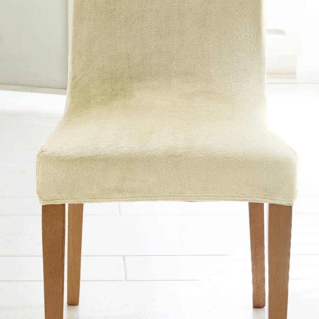 Housse de chaise Extensible AME. POLAR Blanc écru