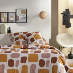 Housse de couette Blanche Coton 57fils Mood TODAY - Retro Mood