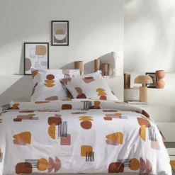Housse de couette Blanche Coton 57fils Retro TODAY - Retro Mood