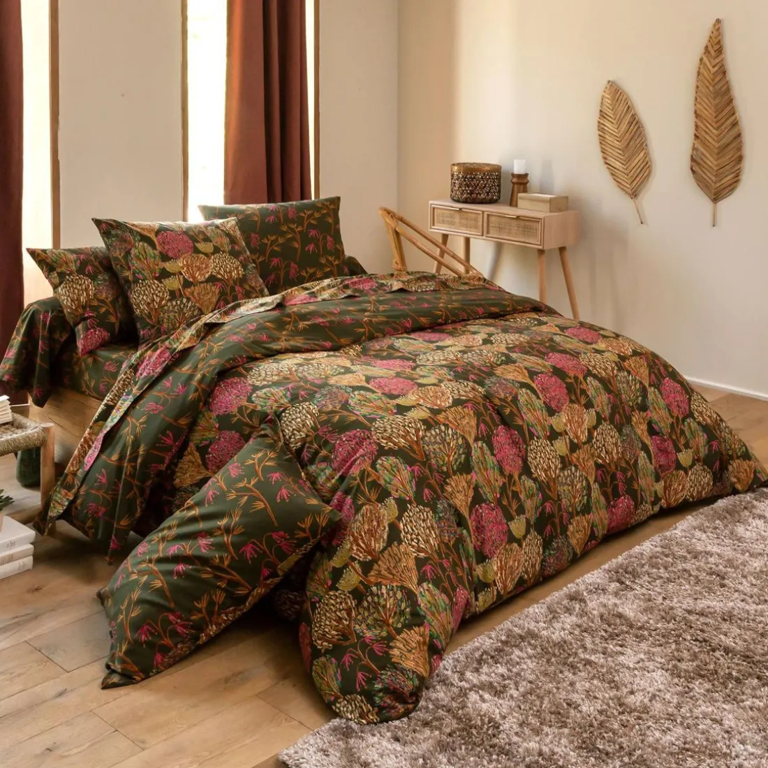 Housse de couette coton imprimé multicolore DR. DAME NATURE