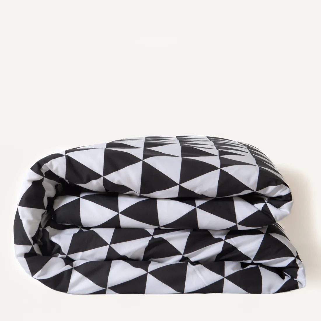 Housse de couette coton LORENZ - noir/blanc