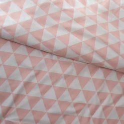 Housse de couette coton LORENZ - rose/blanc