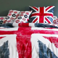 Housse de couette coton OLD FLAG - Bleu