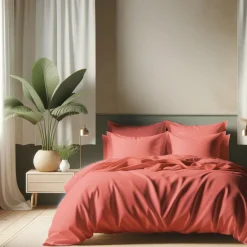 Housse de couette coton TERTIO® - pêche