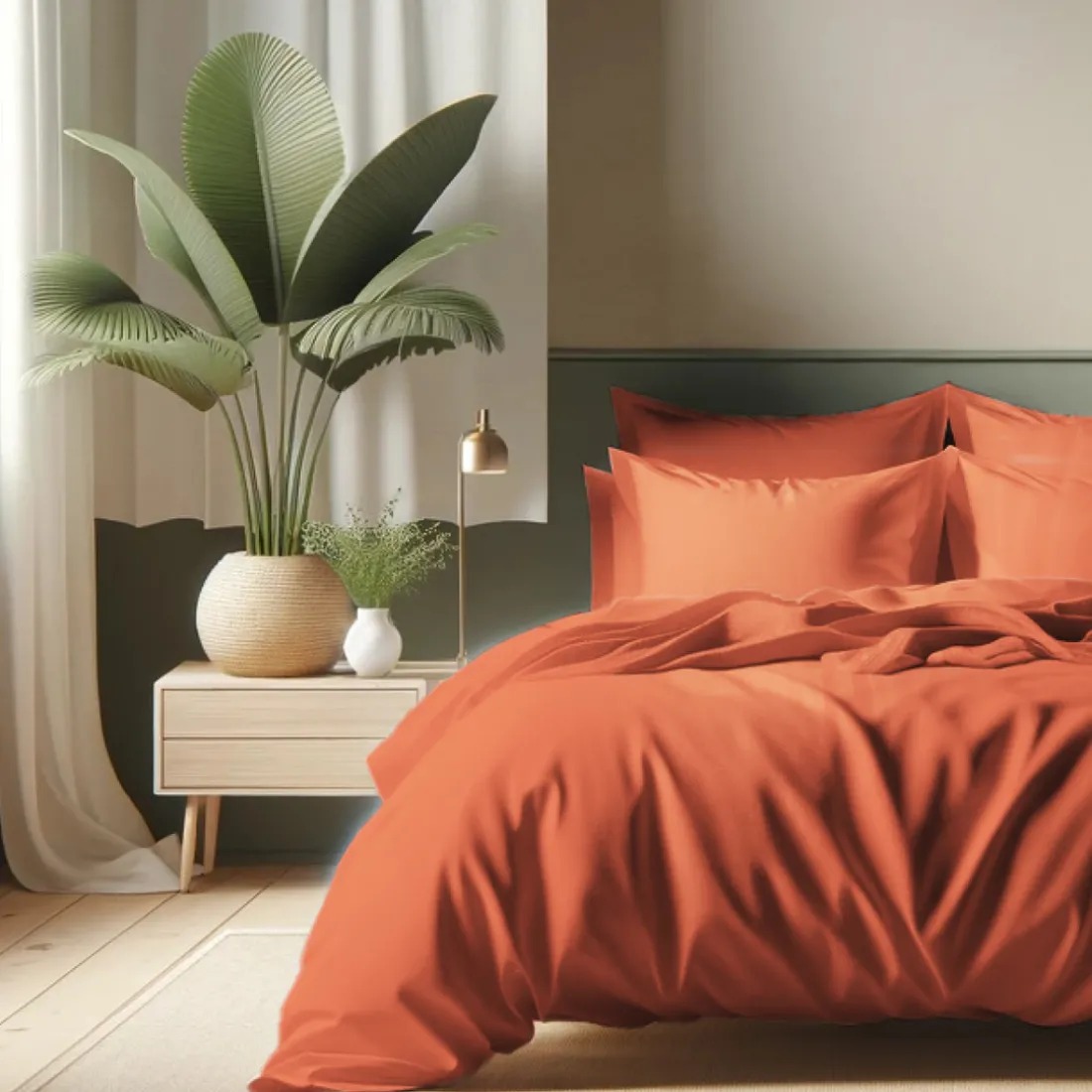 Housse de couette coton TERTIO® - Tangerine