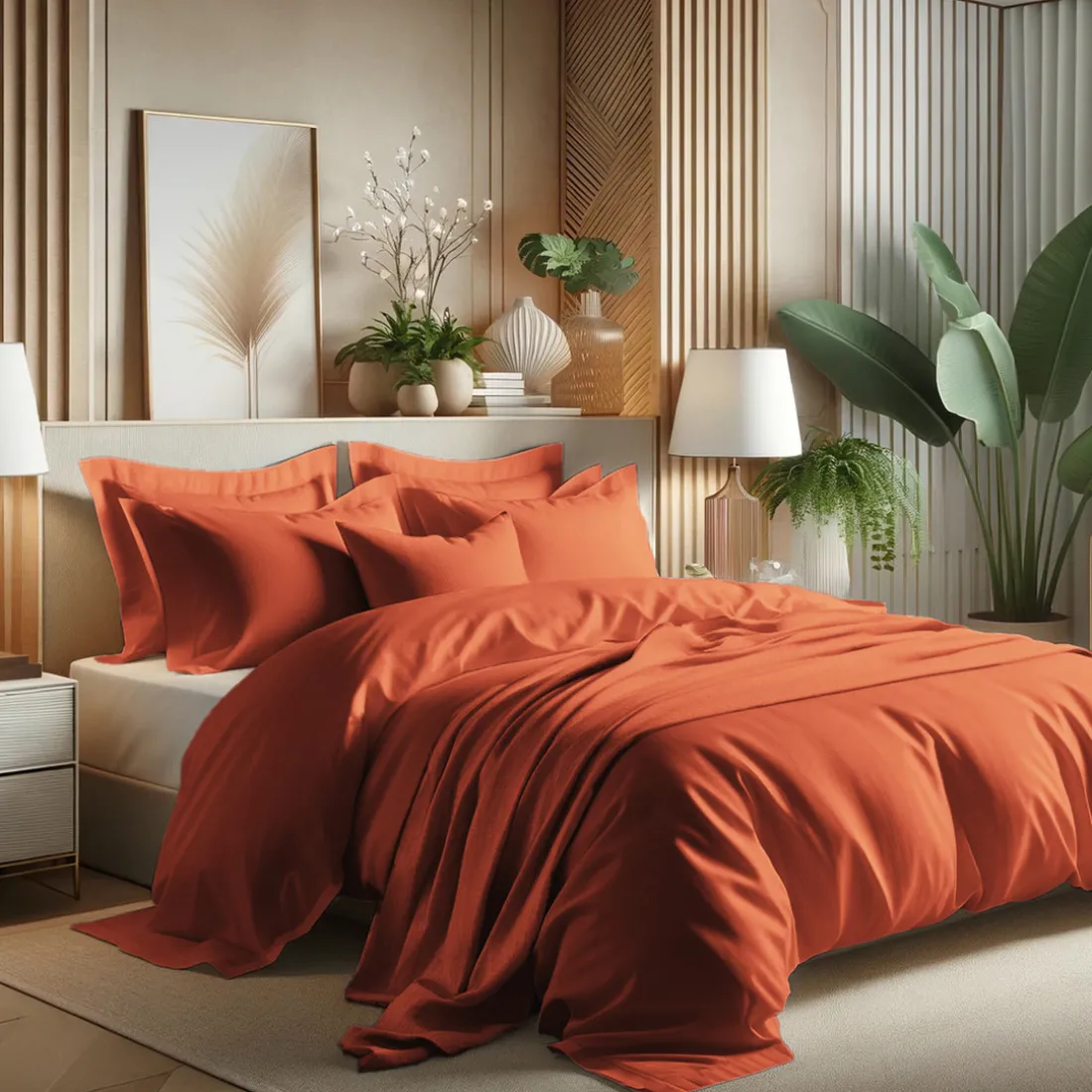 Housse de couette coton TERTIO® - Tangerine