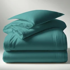 Housse de couette Coton TERTIO® - Vert émeraude