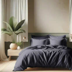 Housse de couette coton TERTIO® - Gris Anthracite