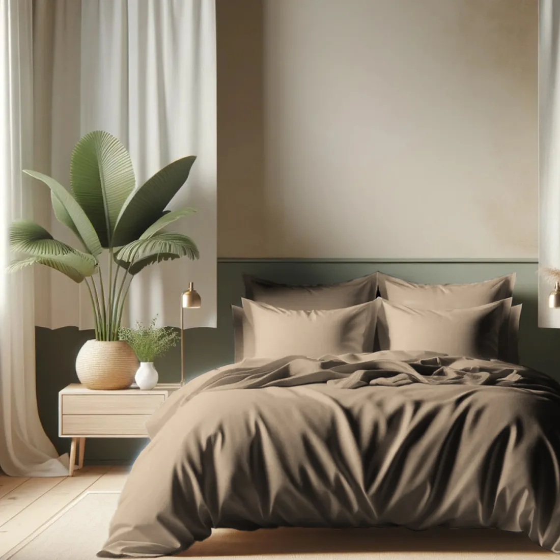 Housse de couette coton TERTIO® - taupe