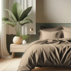 Housse de couette coton TERTIO® - taupe