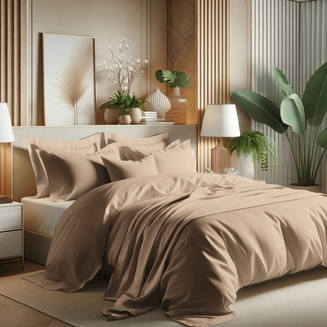 Housse de couette coton TERTIO® - Rose Beige