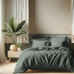 Housse de couette coton TERTIO® - Lichen
