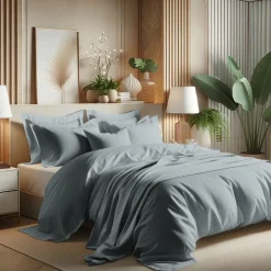 Housse de couette coton TERTIO® - Gris Perle