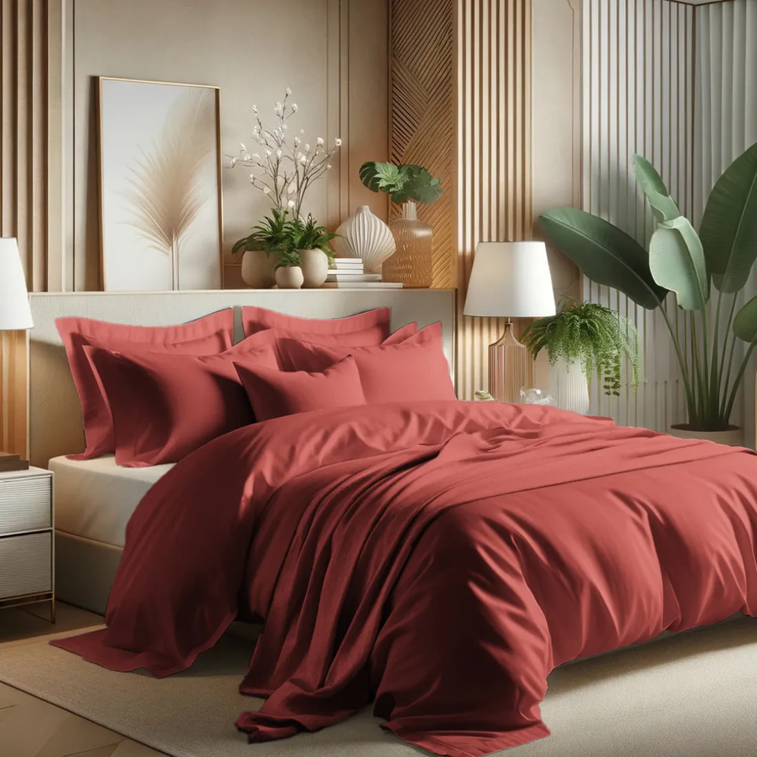 Housse de couette coton TERTIO® - Terracotta