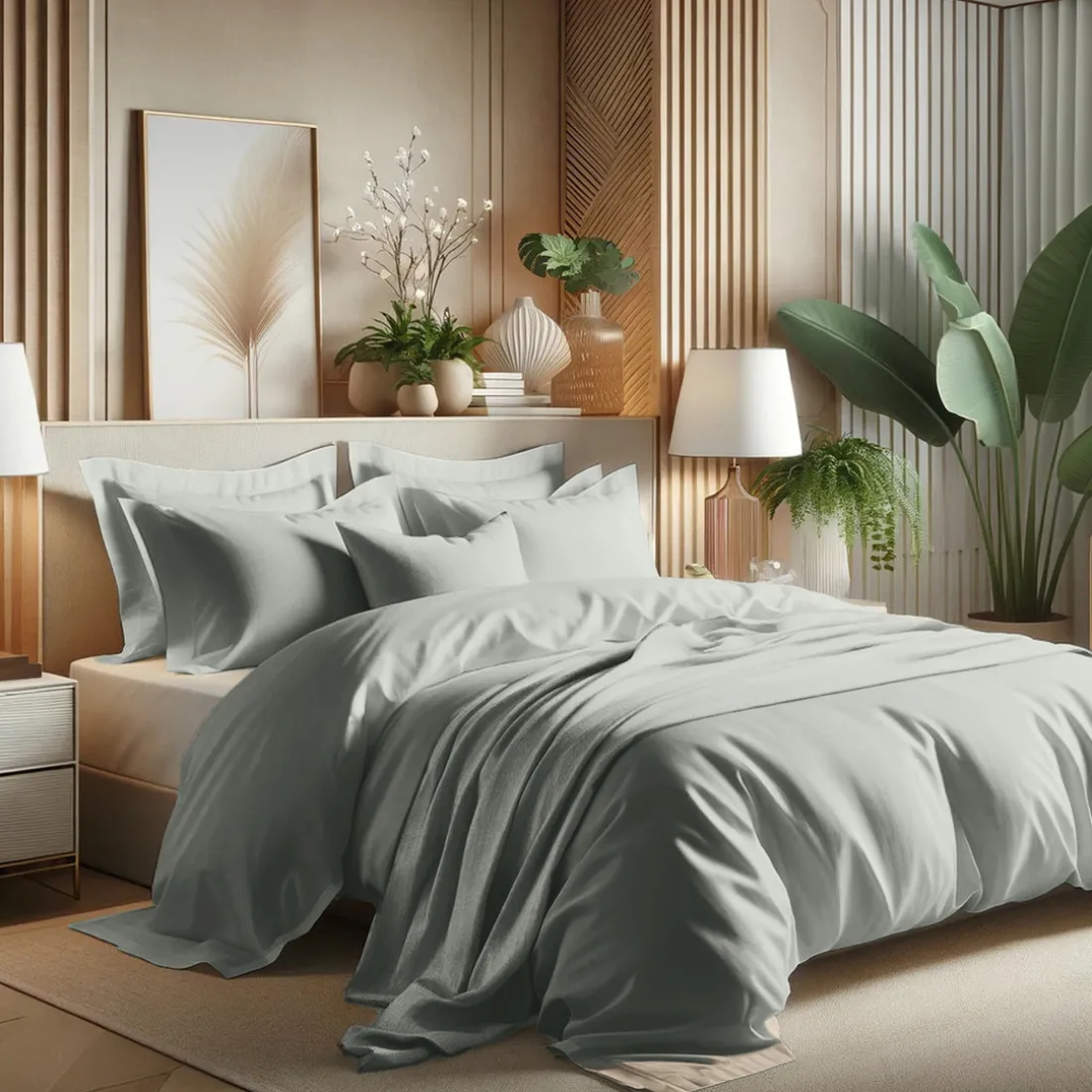 Housse de couette coton TERTIO® - Celadon