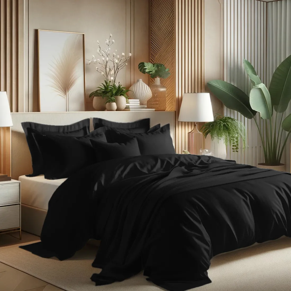 Housse de couette coton TERTIO® - Noir