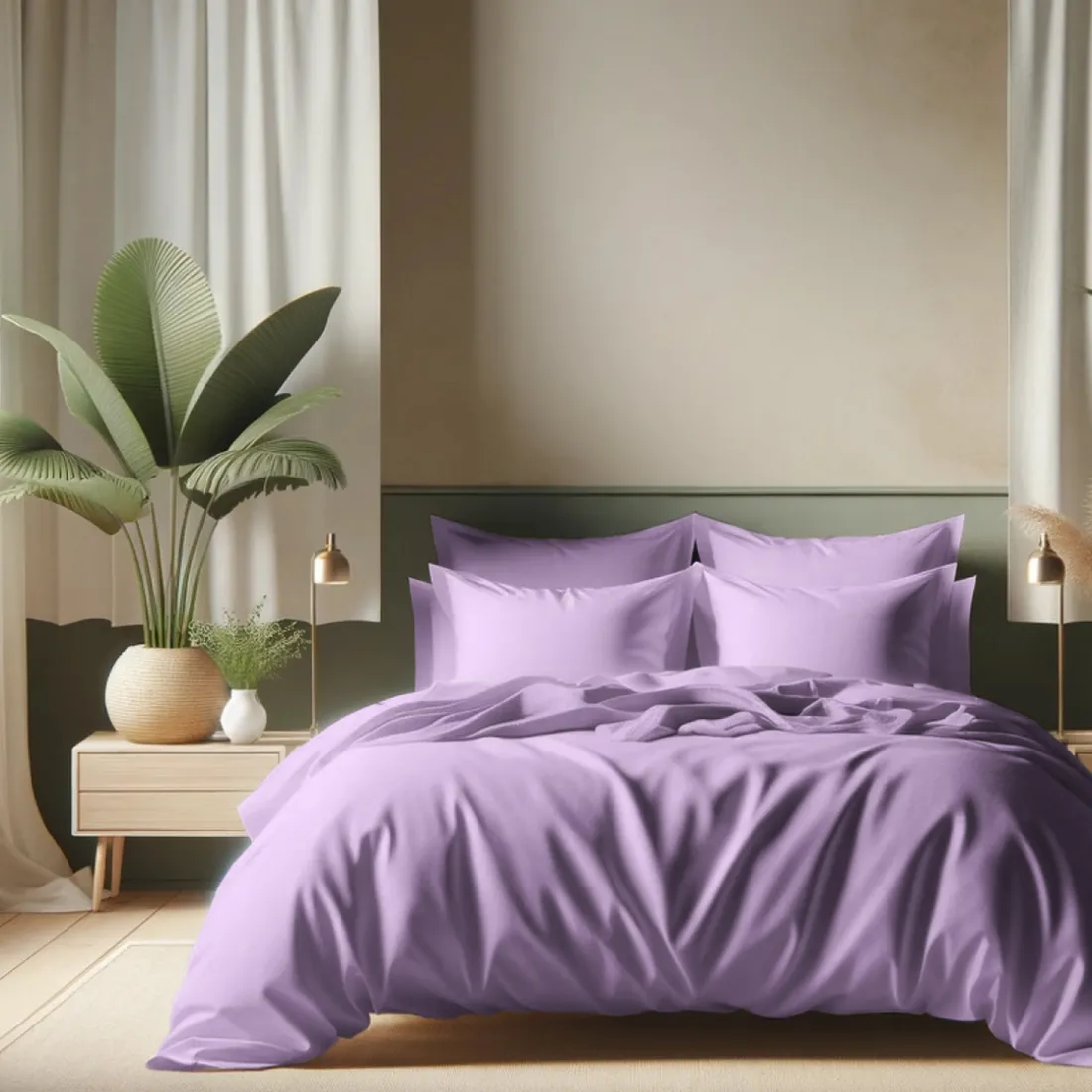 Housse de couette coton TERTIO® - Lila