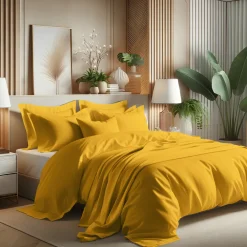 Housse de couette coton TERTIO® - Curry
