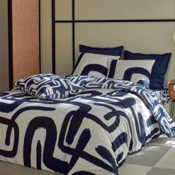 Housse de couette DEFERLANTE - bleu marine