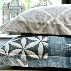 Housse de couette effet patchwork Becquet - Bleu - Gris Chiné