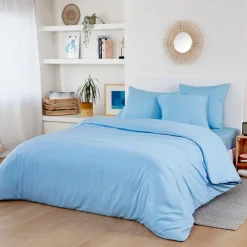 Housse de Couette en Bambou - Bleu clair