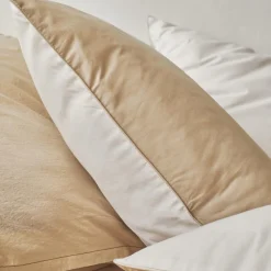 Housse de couette en coton bicolore, Bons Jours, Sable/Crème, Essix