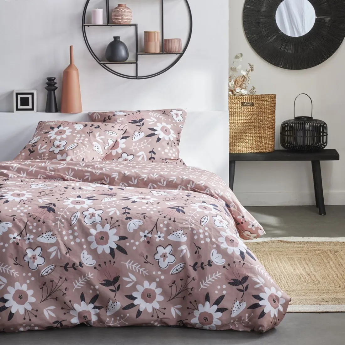 Housse de couette en coton SUNSHINE 16.8 Rose