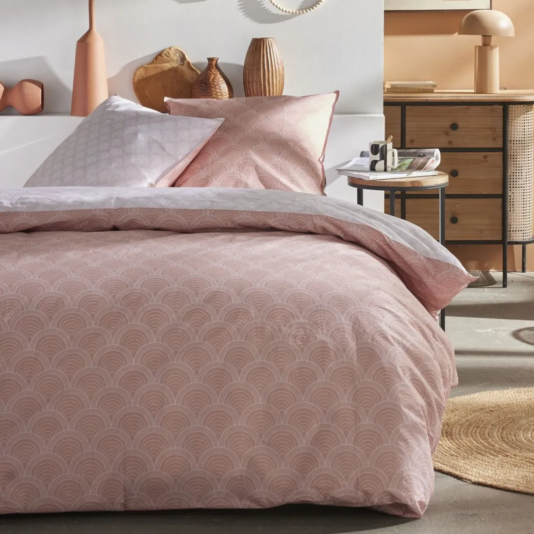 Housse de couette en coton SUNSHINE 17.14 Rose