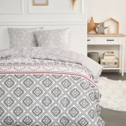 Housse de couette en coton FLANELLE 2.8 Blanc