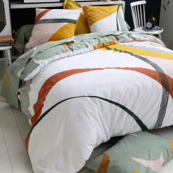 Housse de couette en coton ABSTRACT gris