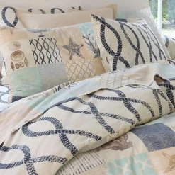 Housse de couette en coton OCEAN WAVES beige