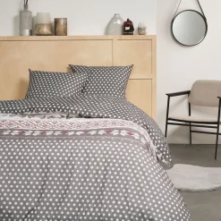 Housse de couette en coton FLANELLE 2.7 Gris