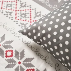 Housse de couette en coton FLANELLE 2.7 Gris