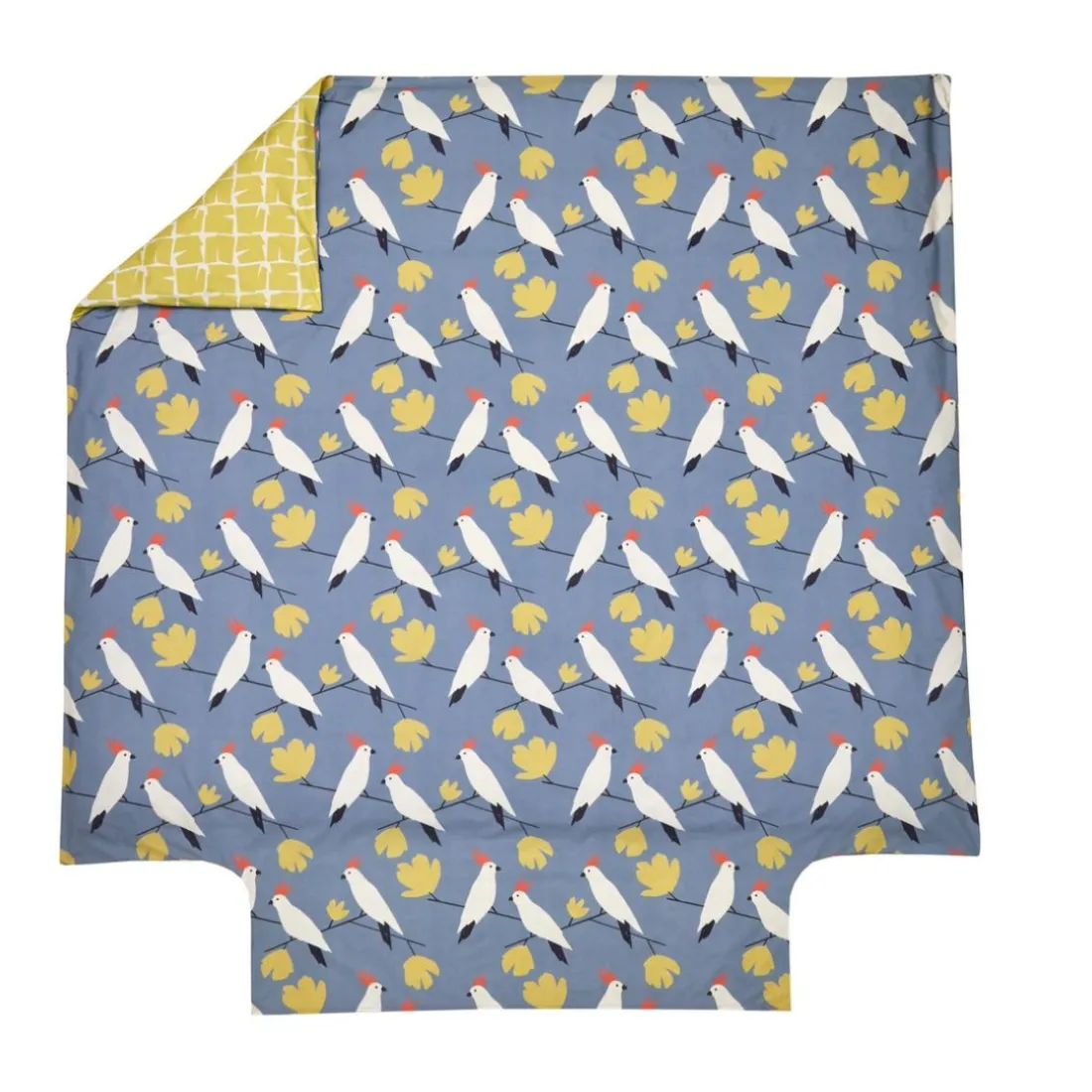 Housse de couette en percale de coton LOVE BIRDS Denim