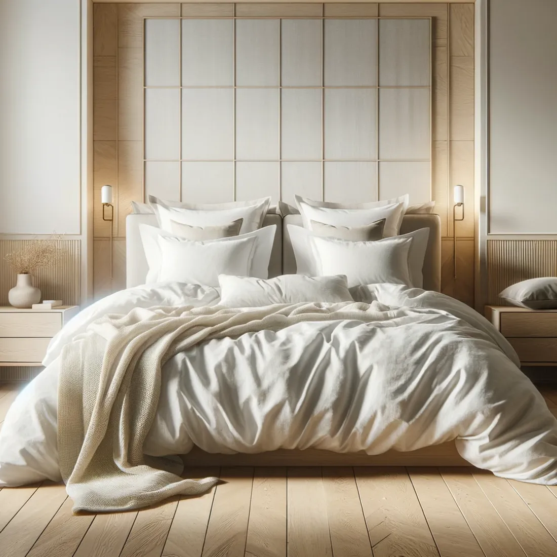 Housse de couette gaze de coton TERTIO® - Blanc