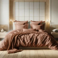 Housse de couette gaze de coton TERTIO® - Rouille
