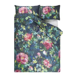 Housse de couette imprimée en satin de coton Gertrude