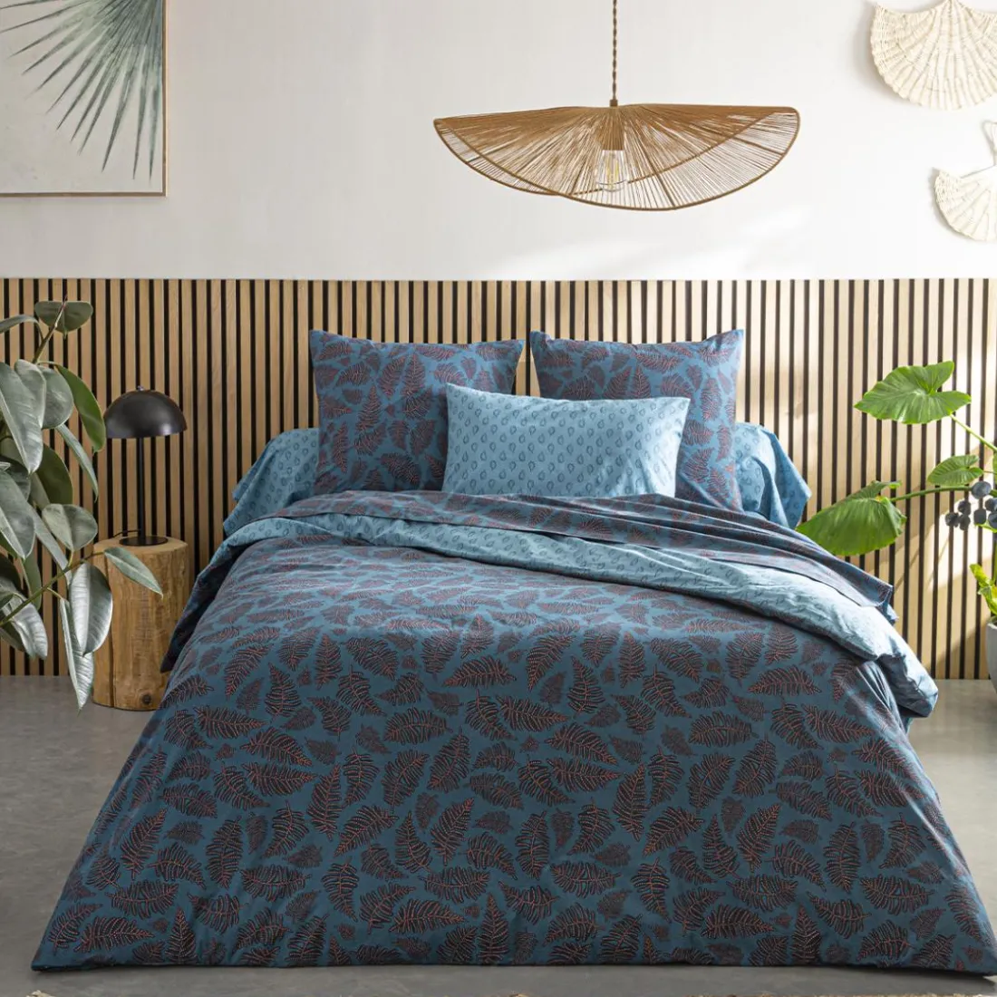 Housse de couette imprimée en bambou Iris