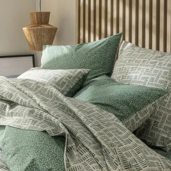 Housse de couette imprimée en bambou, GABRIEL ,Vert