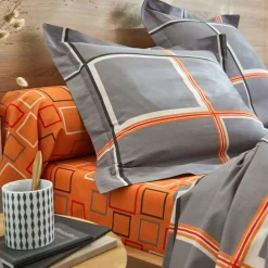 Housse de couette motifs carreaux - Multicolore