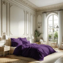 Housse de couette percale coton TERTIO® - Violet