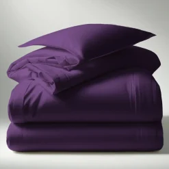 Housse de couette percale coton TERTIO® - Violet