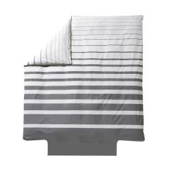 Housse de couette percale GRAND LARGE Acier