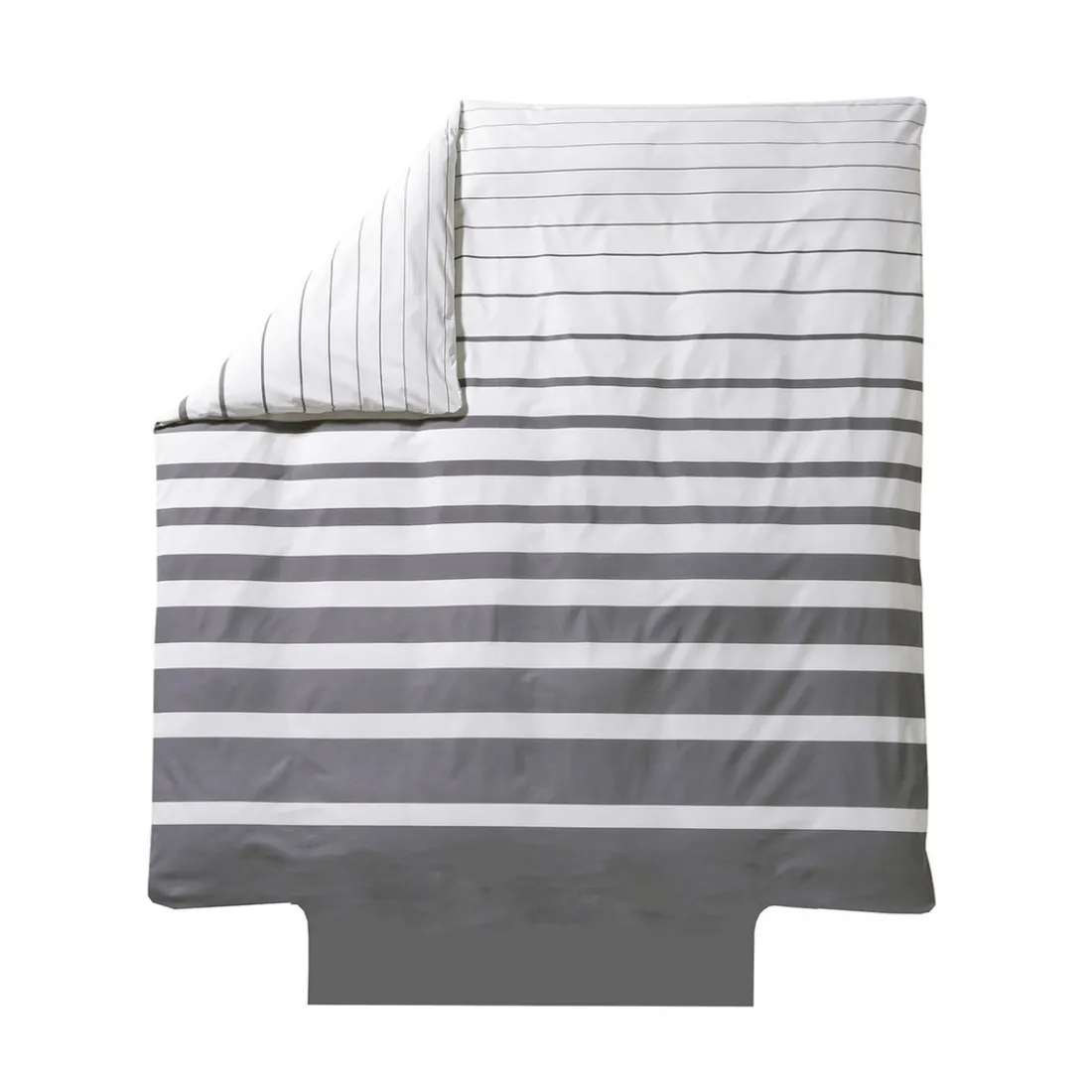 Housse de couette percale GRAND LARGE Acier